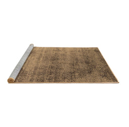 Sideview of Machine Washable Oriental Brown Industrial Rug, wshurb2752brn
