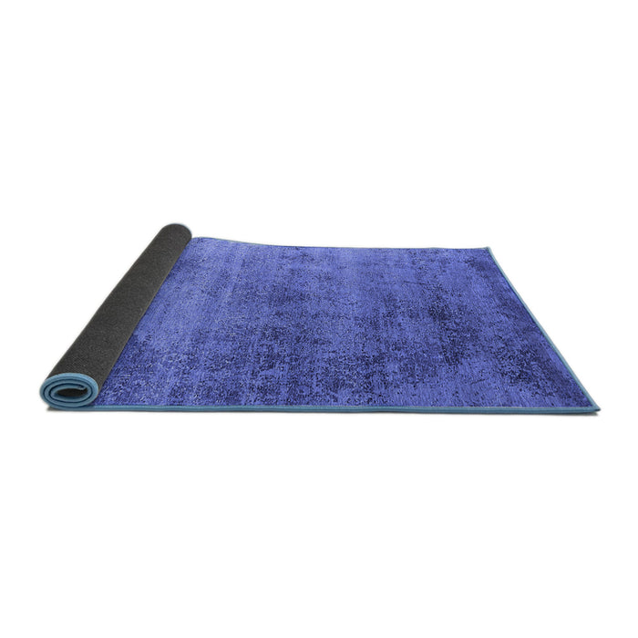 Sideview of Oriental Blue Industrial Rug, urb2752blu