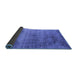 Sideview of Oriental Blue Industrial Rug, urb2752blu