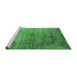 Sideview of Machine Washable Oriental Emerald Green Industrial Area Rugs, wshurb2752emgrn