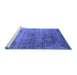 Sideview of Machine Washable Oriental Blue Industrial Rug, wshurb2752blu