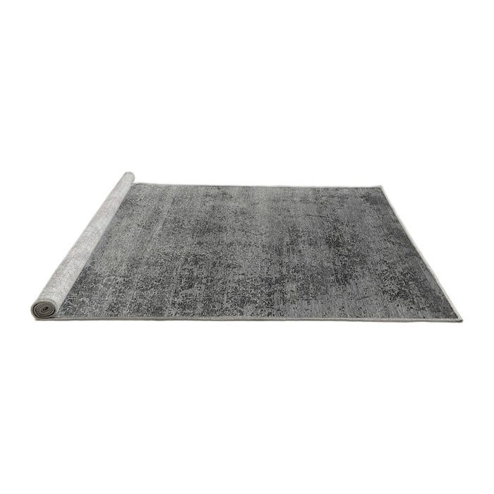 Sideview of Machine Washable Oriental Gray Industrial Rug, wshurb2752gry