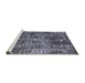 Sideview of Machine Washable Industrial Modern Dark Gray Black Rug, wshurb2753