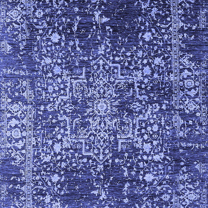 Machine Washable Oriental Blue Industrial Rug, wshurb2753blu