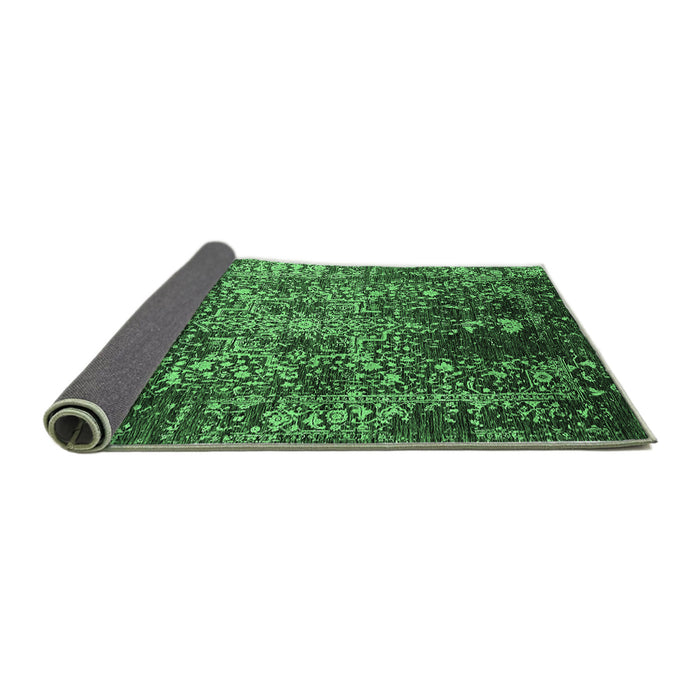 Sideview of Oriental Emerald Green Industrial Rug, urb2753emgrn