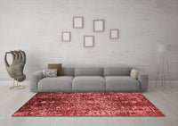 Machine Washable Oriental Red Industrial Rug, wshurb2753red