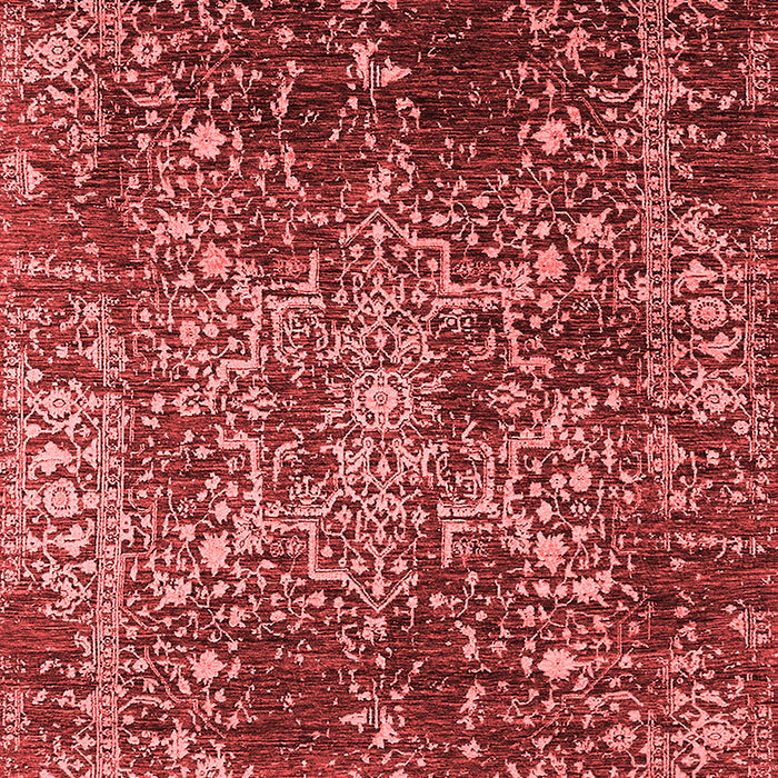 Machine Washable Oriental Red Industrial Rug, wshurb2753red