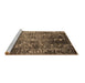 Sideview of Machine Washable Oriental Brown Industrial Rug, wshurb2753brn