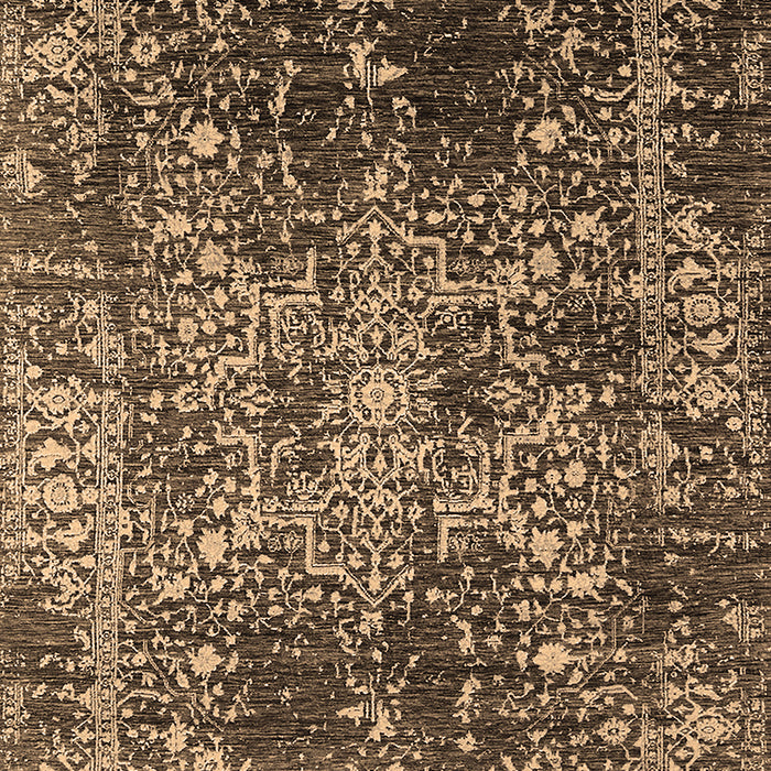 Machine Washable Oriental Brown Industrial Rug, wshurb2753brn