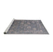 Sideview of Machine Washable Industrial Modern Dark Gray Rug, wshurb2754