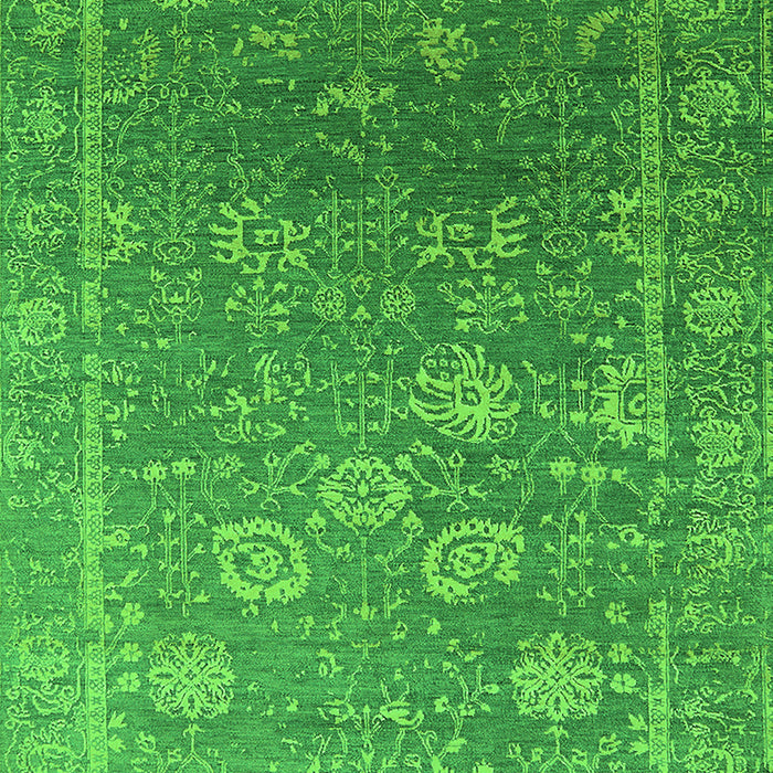 Machine Washable Oriental Green Industrial Area Rugs, wshurb2754grn