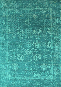 Oriental Turquoise Industrial Rug, urb2754turq