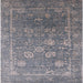 Square Mid-Century Modern Dark Gray Oriental Rug, urb2754