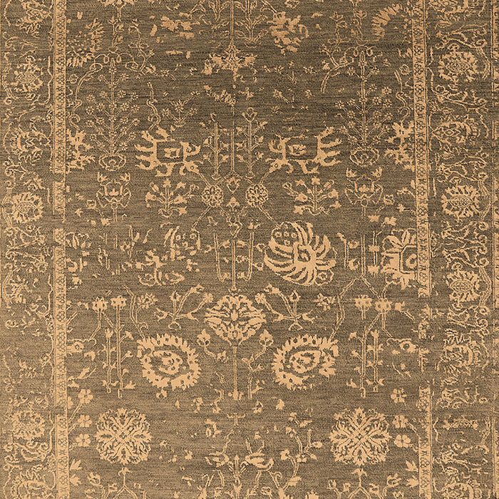 Machine Washable Oriental Brown Industrial Rug, wshurb2754brn