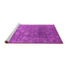 Sideview of Machine Washable Oriental Pink Industrial Rug, wshurb2754pnk