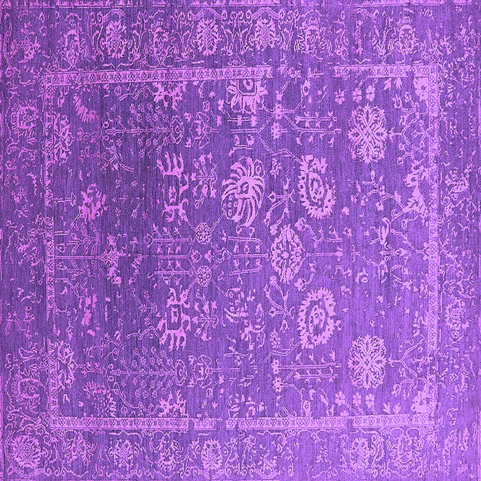 Square Machine Washable Oriental Purple Industrial Area Rugs, wshurb2754pur
