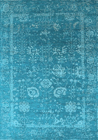 Oriental Light Blue Industrial Rug, urb2754lblu