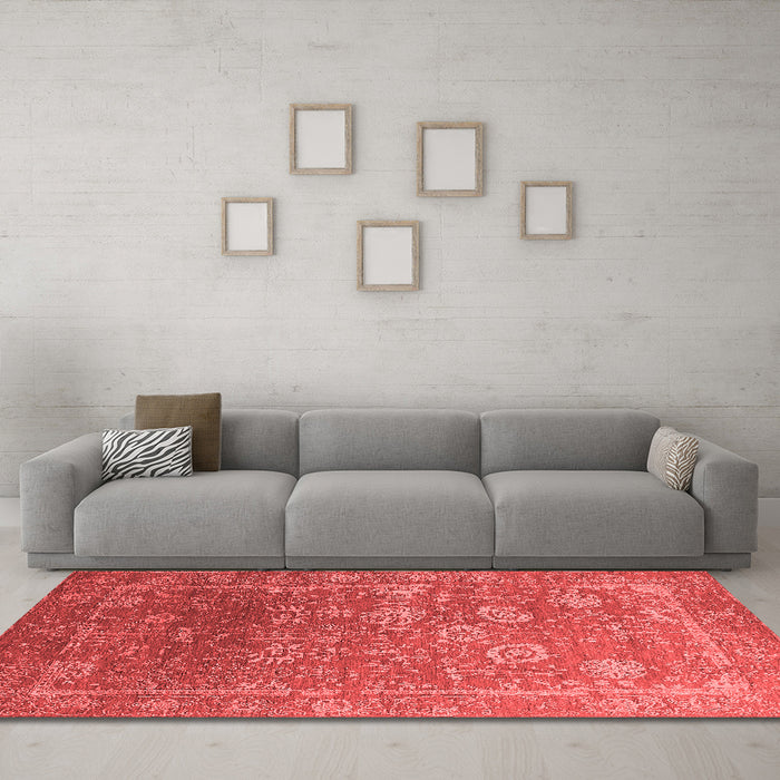 Industrial Red Washable Rugs