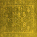 Square Oriental Yellow Industrial Rug, urb2754yw