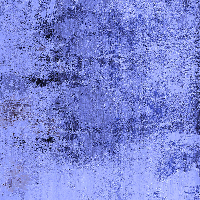 Square Machine Washable Oriental Blue Industrial Rug, wshurb2755blu