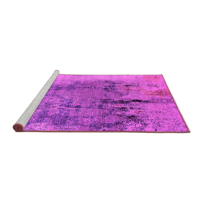 Sideview of Machine Washable Oriental Pink Industrial Rug, wshurb2755pnk