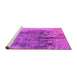 Sideview of Machine Washable Oriental Pink Industrial Rug, wshurb2755pnk