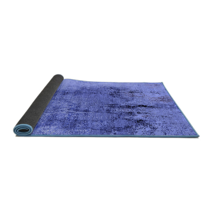 Sideview of Oriental Blue Industrial Rug, urb2755blu