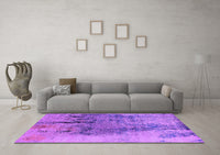 Machine Washable Oriental Purple Industrial Rug, wshurb2755pur