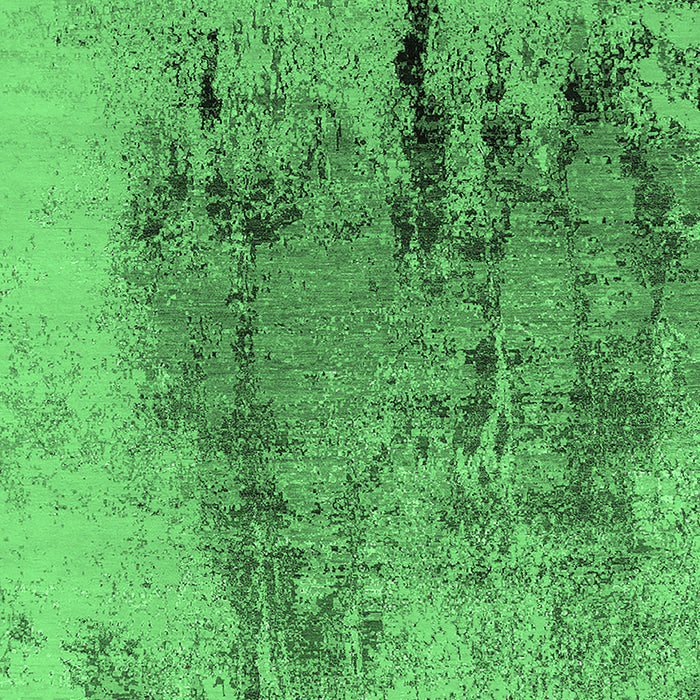 Machine Washable Oriental Emerald Green Industrial Area Rugs, wshurb2755emgrn