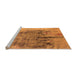 Sideview of Machine Washable Oriental Orange Industrial Area Rugs, wshurb2755org