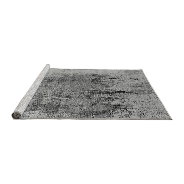 Sideview of Machine Washable Oriental Gray Industrial Rug, wshurb2755gry