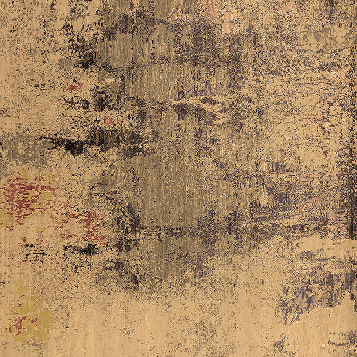 Square Machine Washable Oriental Brown Industrial Rug, wshurb2755brn