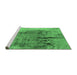 Sideview of Machine Washable Oriental Emerald Green Industrial Area Rugs, wshurb2755emgrn