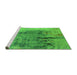 Sideview of Machine Washable Oriental Green Industrial Area Rugs, wshurb2755grn