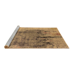 Sideview of Machine Washable Oriental Brown Industrial Rug, wshurb2755brn