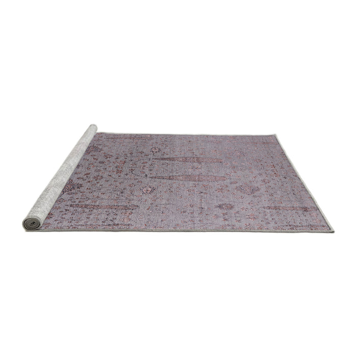 Sideview of Machine Washable Industrial Modern Rose Dust Purple Rug, wshurb2756