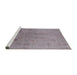 Sideview of Machine Washable Industrial Modern Rose Dust Purple Rug, wshurb2756