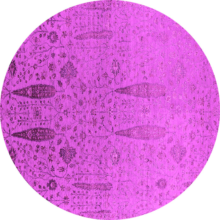 Round Oriental Pink Industrial Rug, urb2756pnk