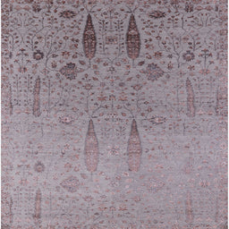 Square Machine Washable Industrial Modern Rose Dust Purple Rug, wshurb2756
