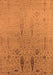 Machine Washable Oriental Orange Industrial Area Rugs, wshurb2756org