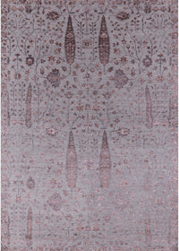 Machine Washable Industrial Modern Rose Dust Purple Rug, wshurb2756