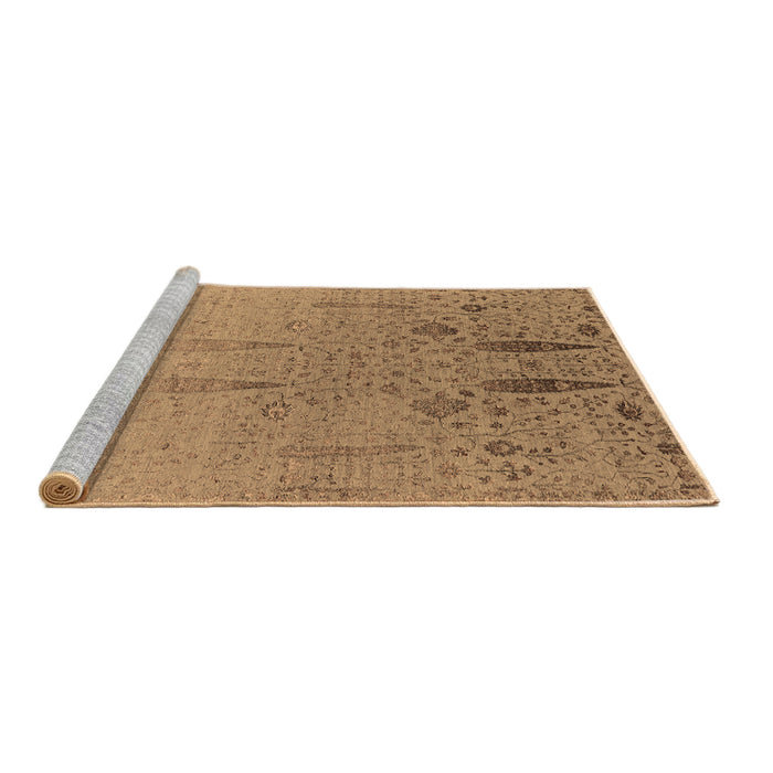 Sideview of Machine Washable Oriental Brown Industrial Rug, wshurb2756brn