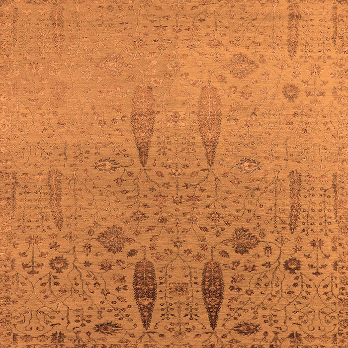 Square Oriental Orange Industrial Rug, urb2756org