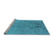 Sideview of Machine Washable Oriental Light Blue Industrial Rug, wshurb2756lblu