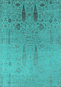 Oriental Turquoise Industrial Rug, urb2756turq