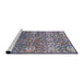 Sideview of Machine Washable Industrial Modern Carbon Gray Rug, wshurb2757