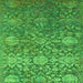 Square Oriental Green Industrial Rug, urb2757grn