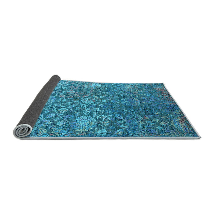 Sideview of Oriental Light Blue Industrial Rug, urb2757lblu