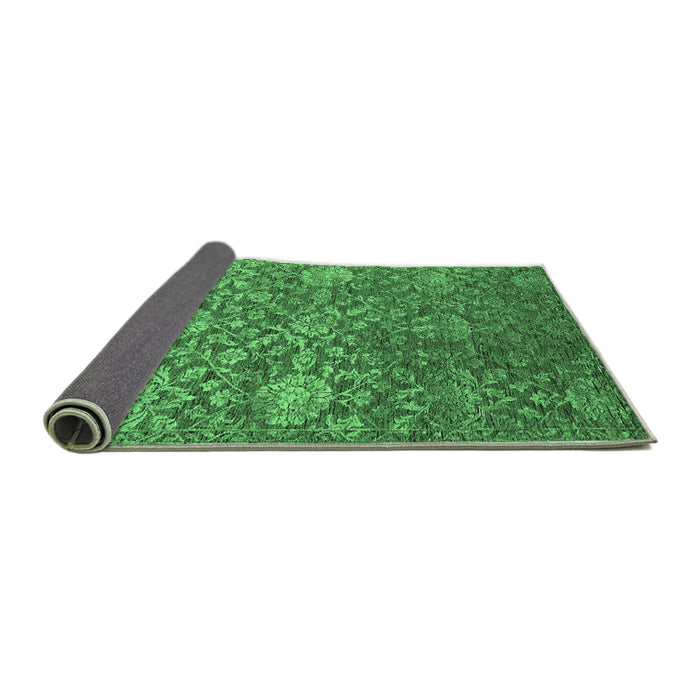 Sideview of Oriental Emerald Green Industrial Rug, urb2757emgrn