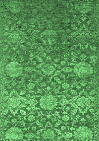 Oriental Emerald Green Industrial Rug, urb2757emgrn